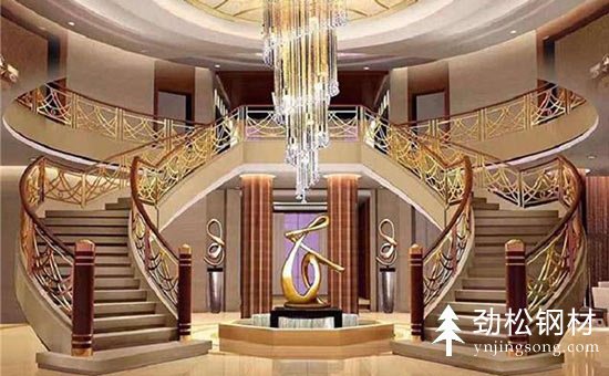 豪華別墅型旋轉(zhuǎn)樓梯效果圖推薦