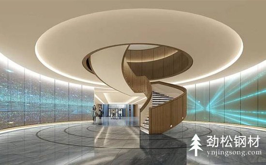云南昆明半圓形旋轉(zhuǎn)樓梯設(shè)計定制